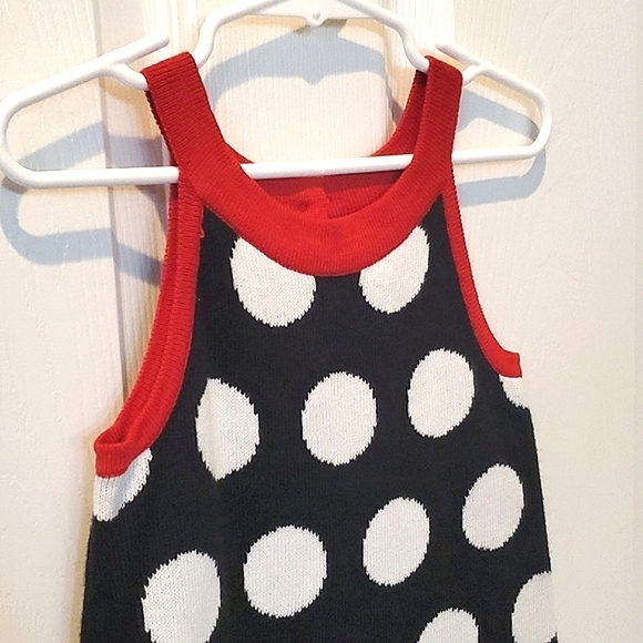 NWT Gymboree Black White Red Tank Polka Dot Sweater Dress Toddler Girls Size 3T - Picture 5 of 9